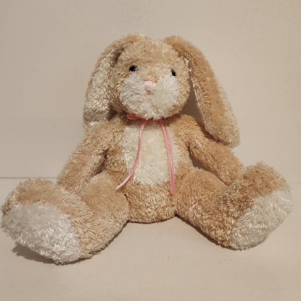 6" Douglas beige fluffy Bunny rabbit plush stuffed animal